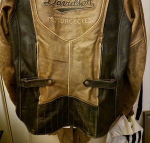 Harley-Davidson Brown Bomber Varsity Jacket with Vintage Appeal